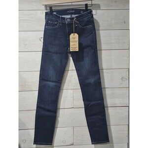 NWT Lucky Brand Women 00/24 Ava Skinny Mid Rise Dark Wash Orta Premium MSRP $129